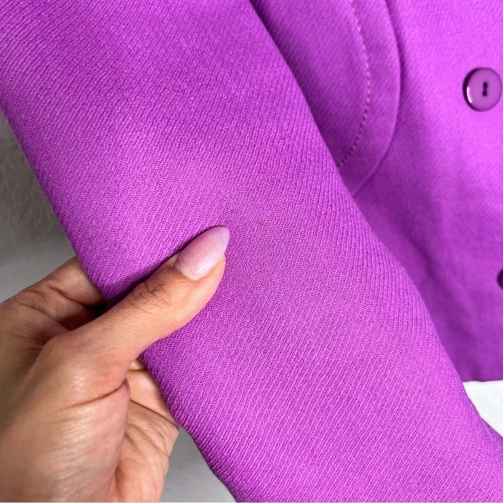 Valentino Boutique Blazer Vintage Size 10 Women Wool Purple Jacket Coat B29 - Picture 3 of 12